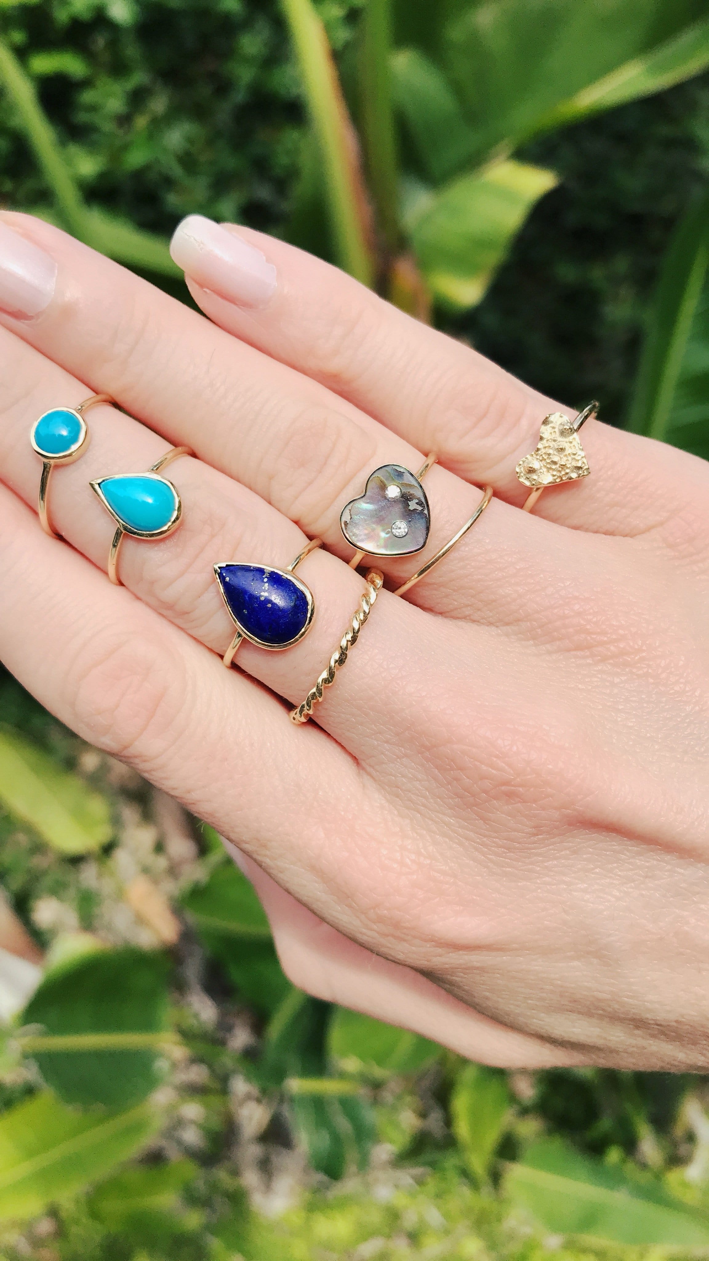 Lapis Lazuli Pear Shape Gold Ring