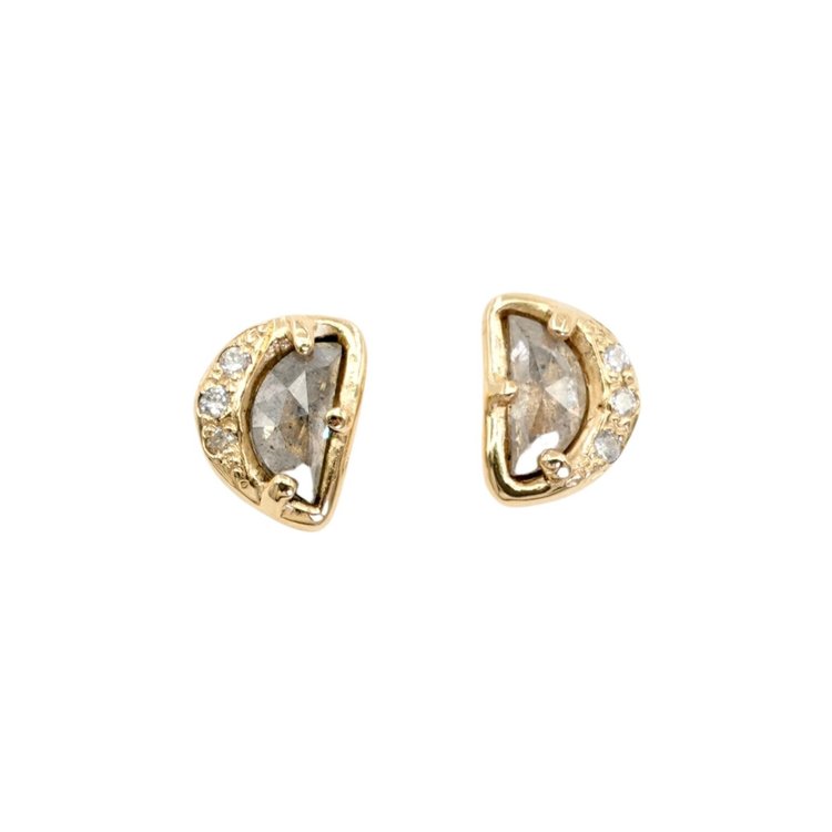 Moonlit Tidal Moon Diamond Earrings