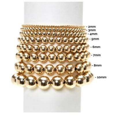 3mm Single Pearl Gold Beaded Bracelet