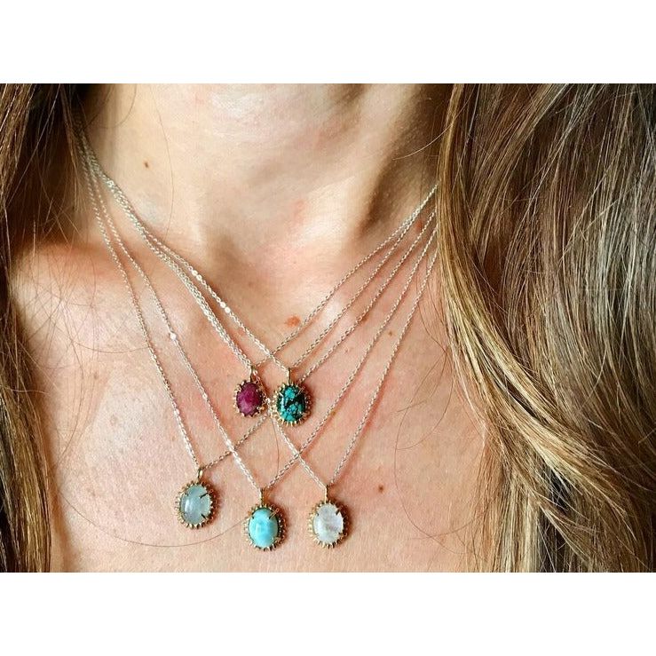 Moonstone Solar Flare Charm