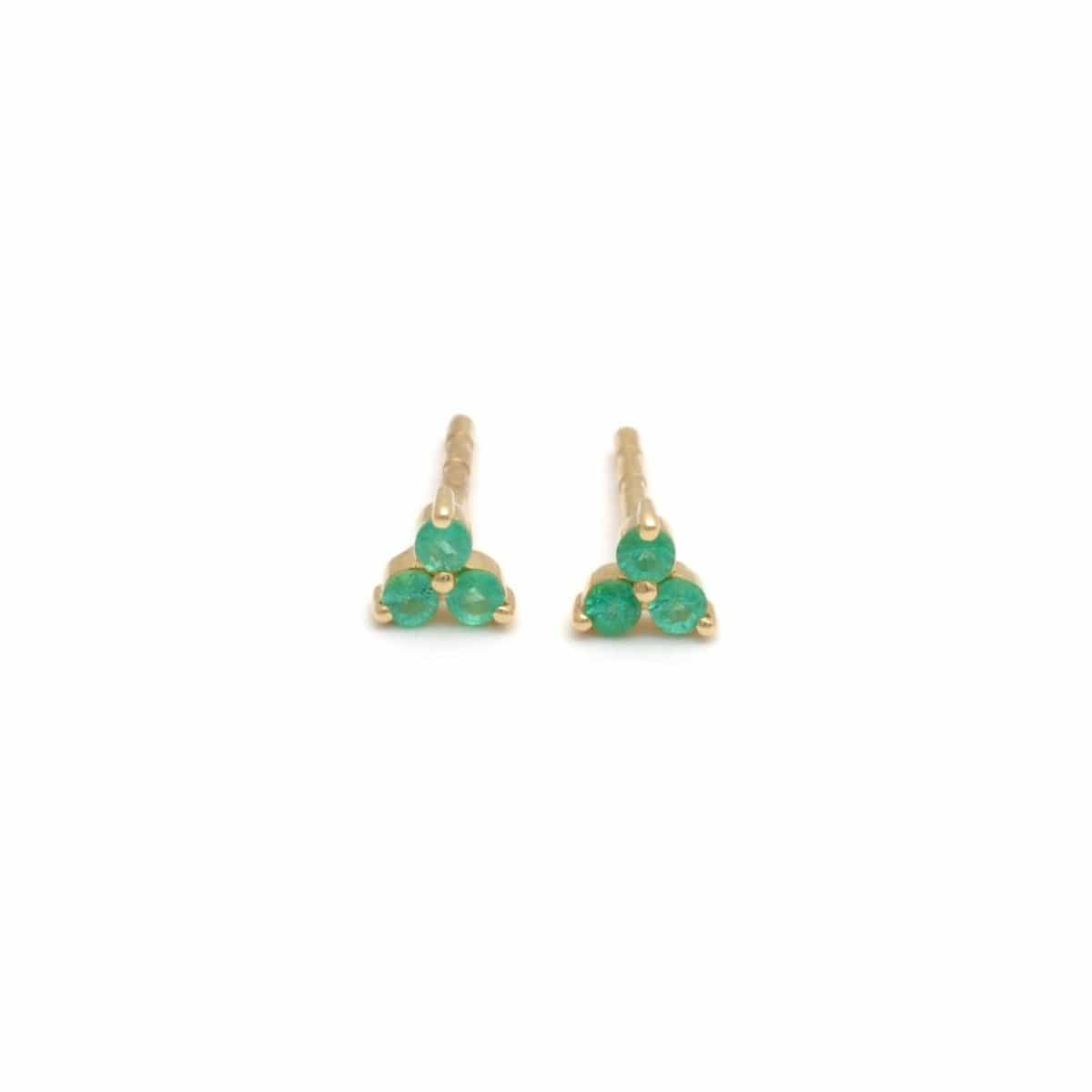 Three Emerald cluster earrings