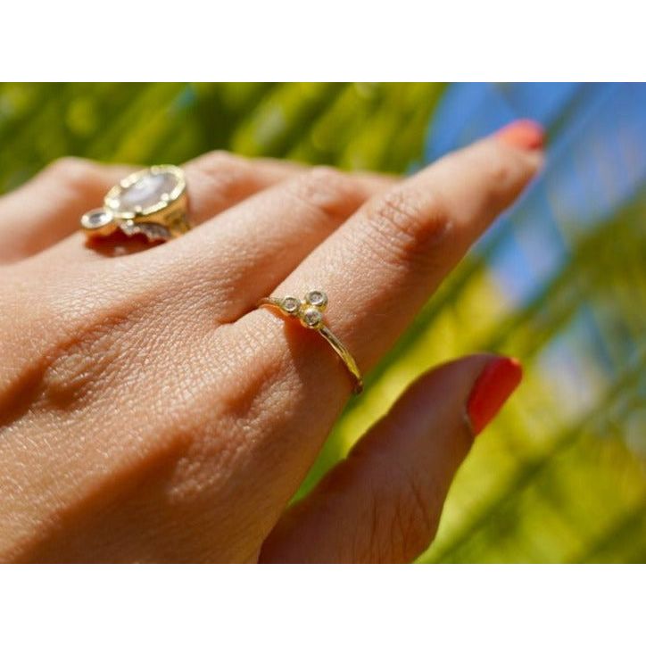Sun Spark Diamond Ring