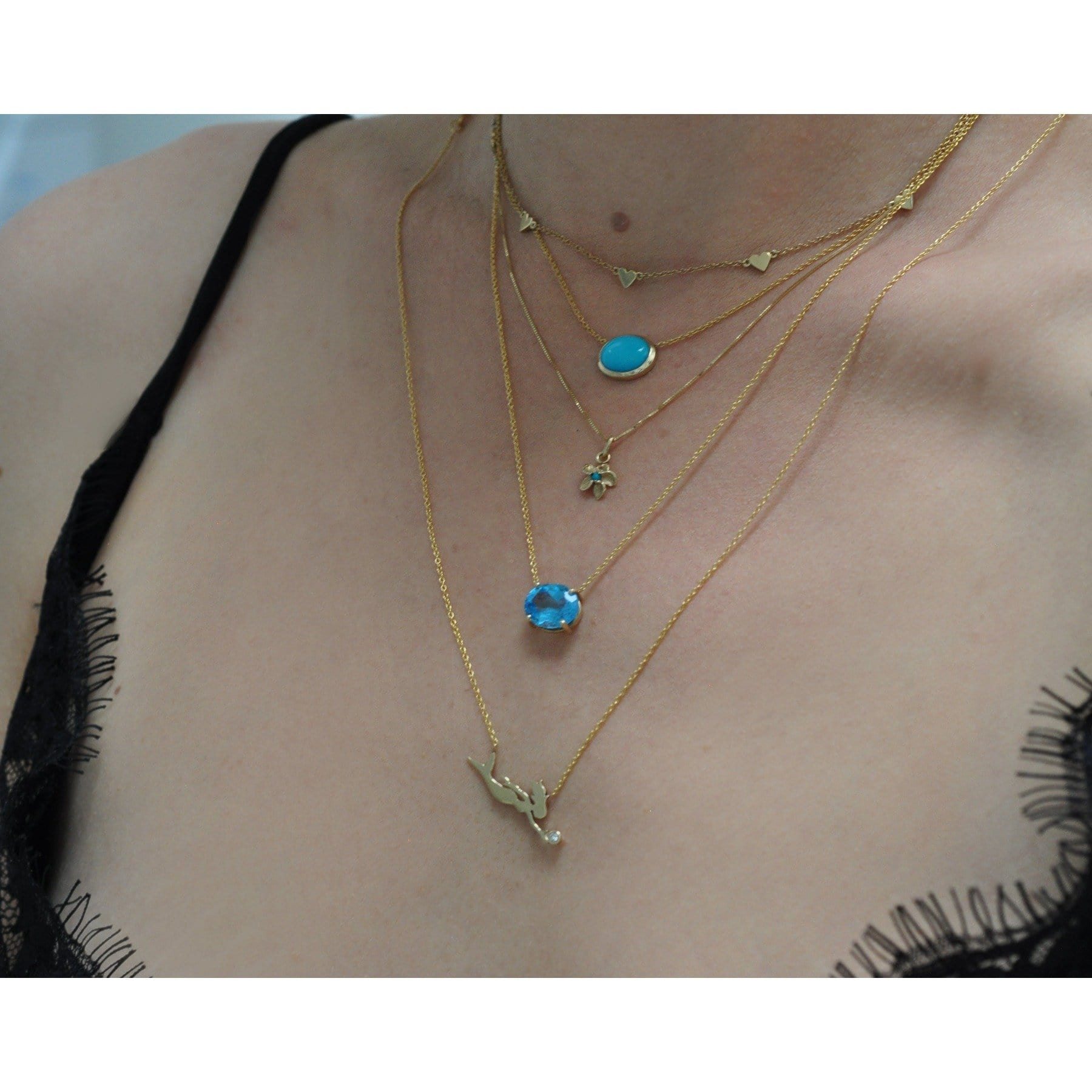 Mermaid and Diamond Necklace