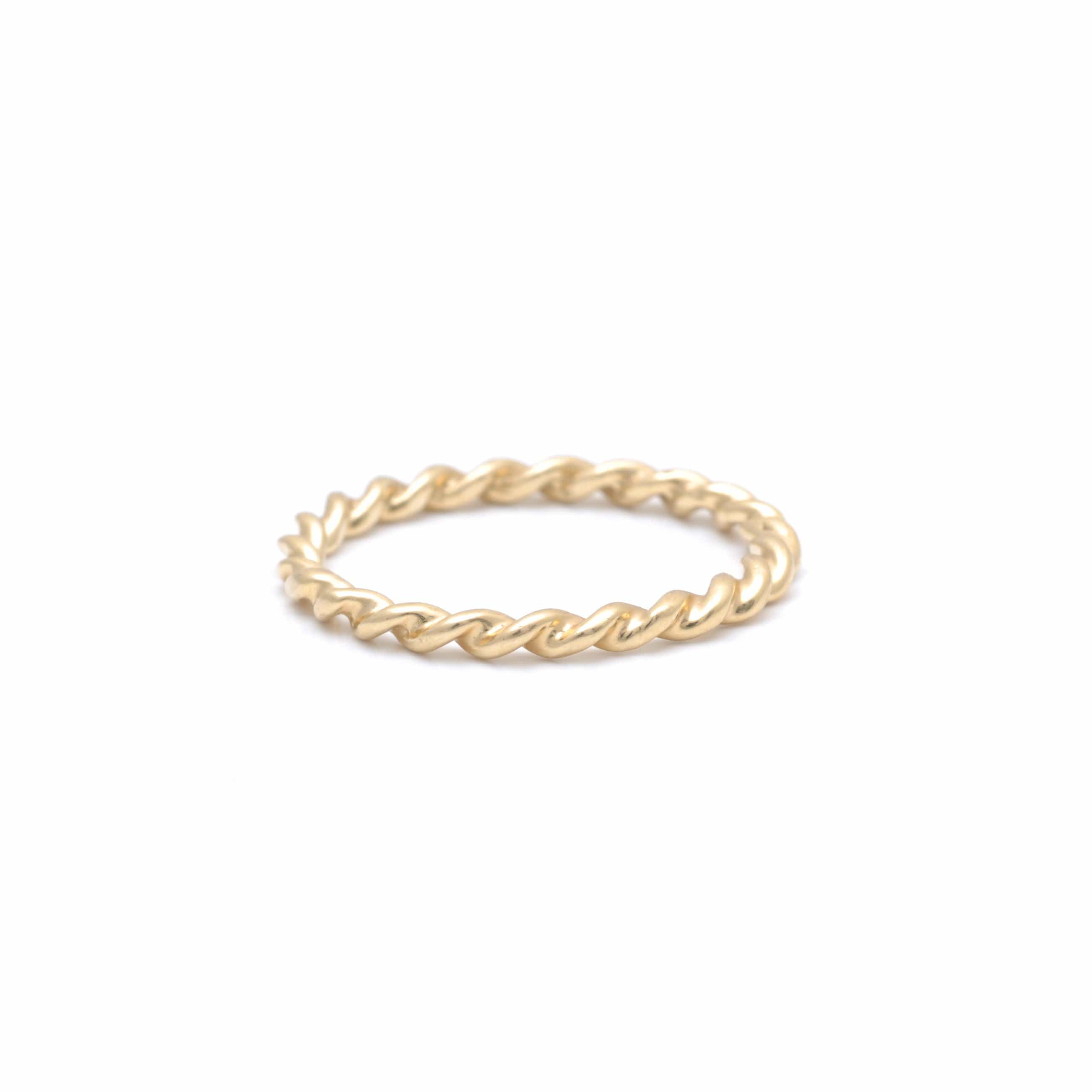 Twisted Rope Yellow Gold Ring