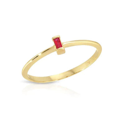 Ruby Baguette Ring