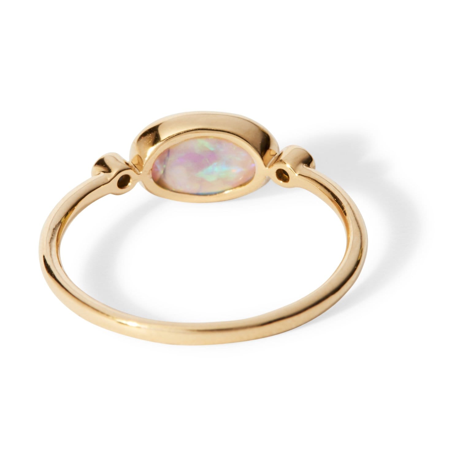 Blue Sapphire Opal Gold Ring