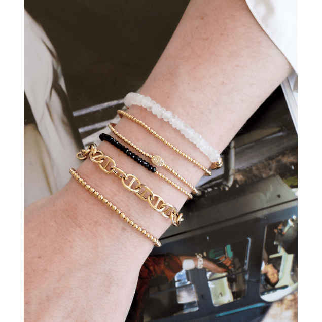 Karen Lazar BRACELETS 2mm Black Spinel Gemstone Beaded Bracelet