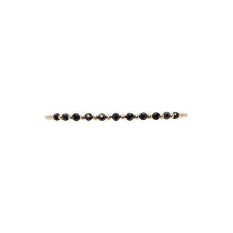 Karen Lazar BRACELETS 2mm Black Spinel Gemstone Pattern Beaded Bracelet