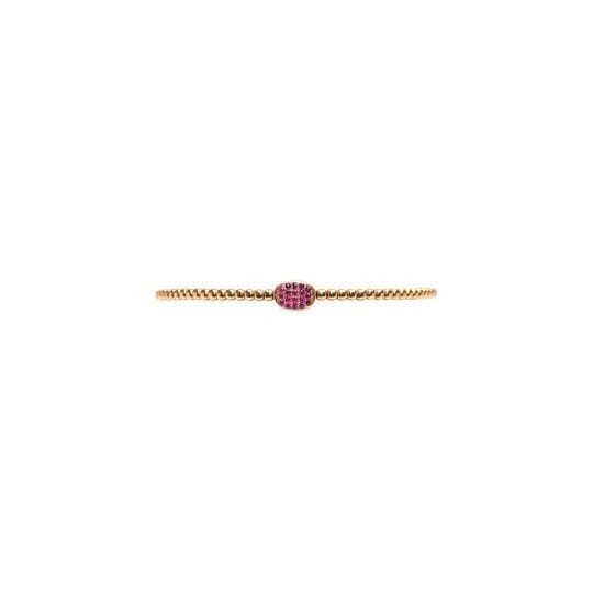 Karen Lazar BRACELETS 2mm Ruby Bean Gold Bead Bracelet