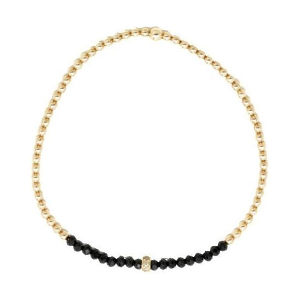 Karen Lazar BRACELETS 2mm Spinel and Diamond Rondelle Beaded Bracelet