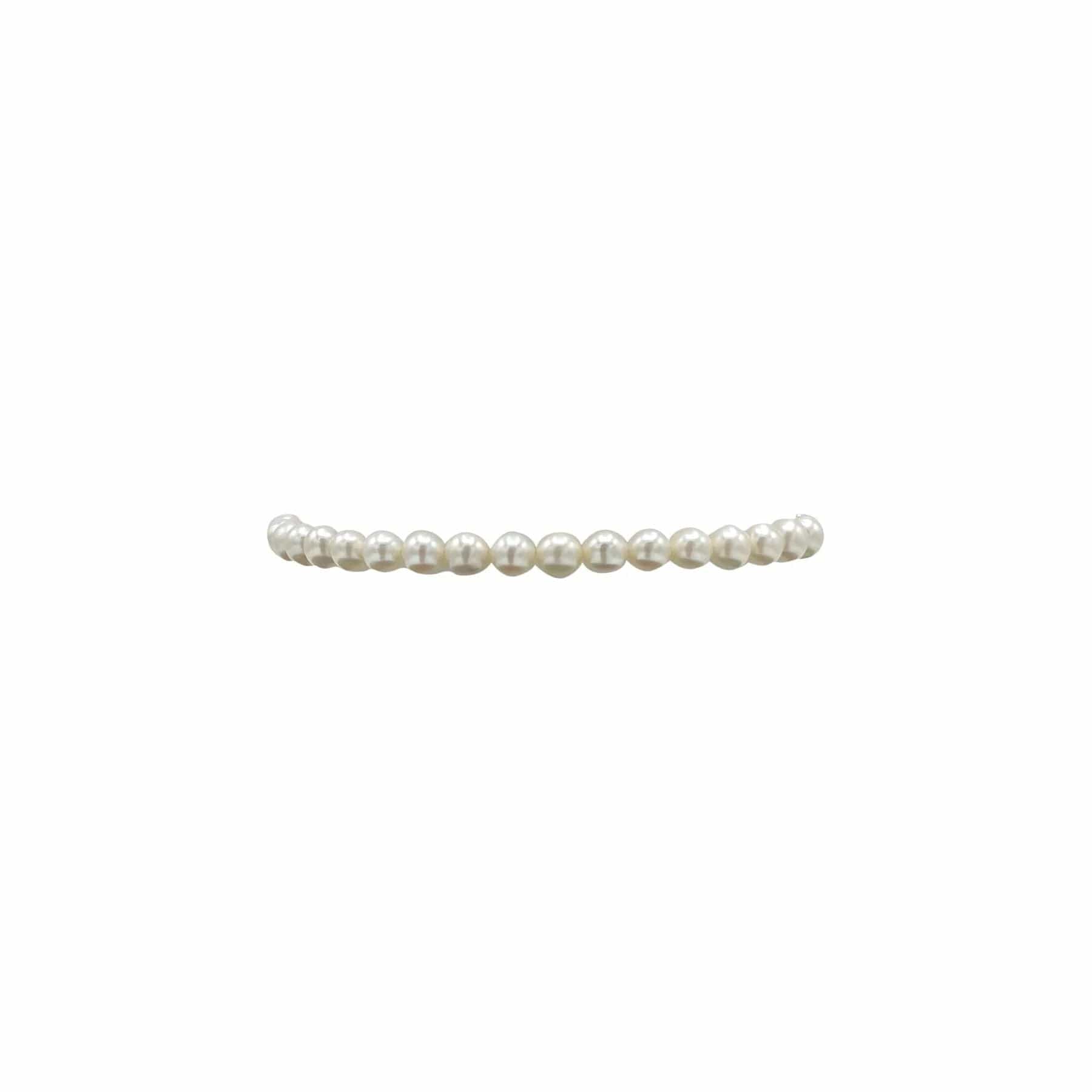 Karen Lazar BRACELETS 2mm Yellow Gold Filled Bracelet with White Pearls Across