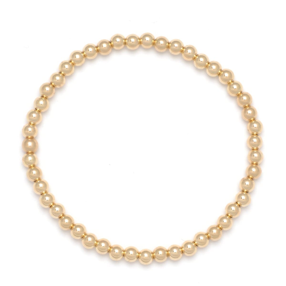 Karen Lazar BRACELETS 4mm Yellow Gold Beaded Bracelet