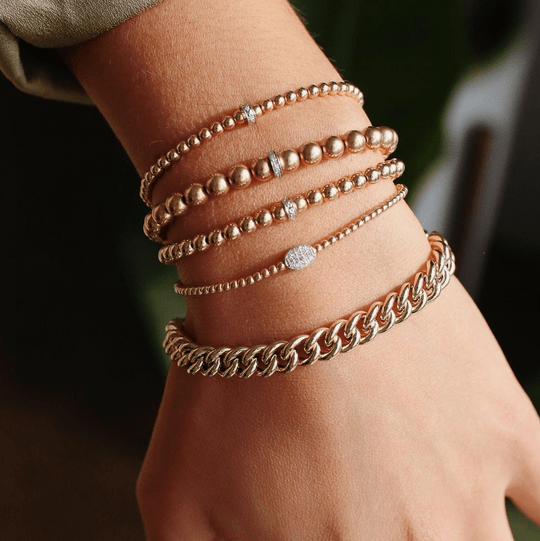 Karen Lazar BRACELETS 5mm Diamond Yellow Gold Diamond Rondelle Bracelet