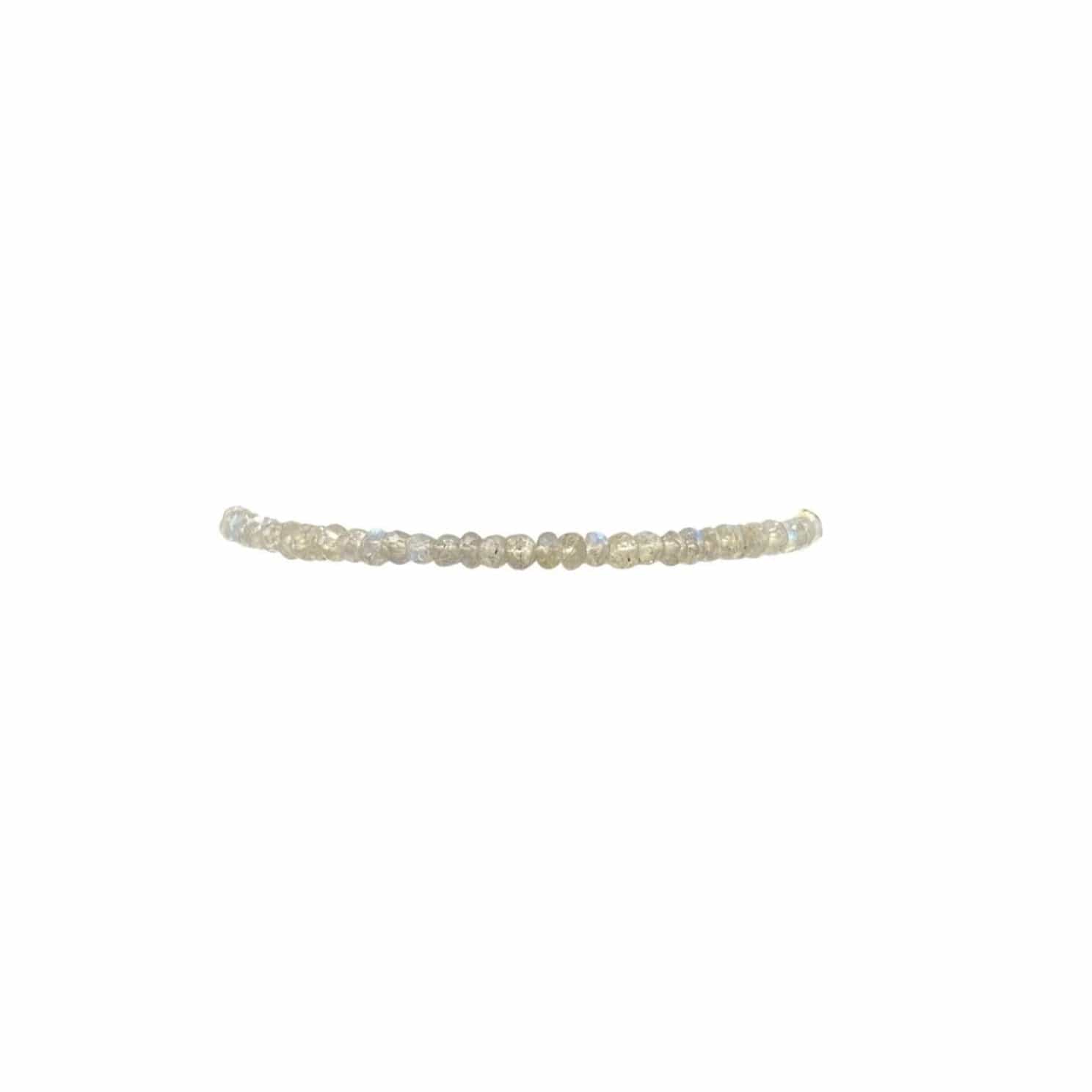 Karen Lazar BRACELETS Labradorite Gold Bead Elastic Bracelet