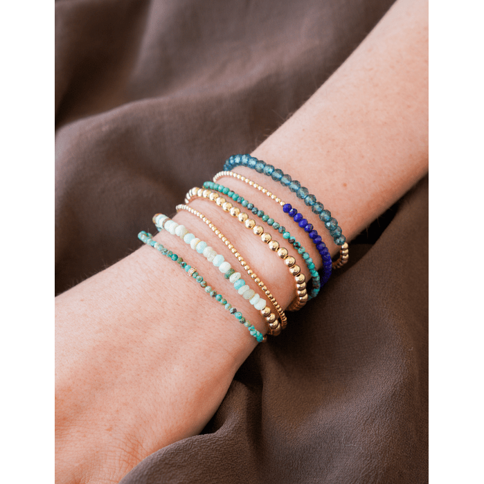 Karen Lazar BRACELETS Mixed Turquoise Beaded Layering Bracelet