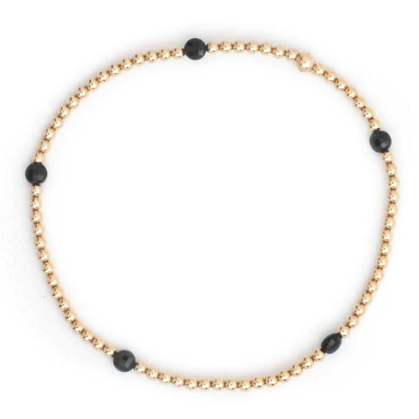 Karen Lazar BRACELETS Spinel 2mm Yellow Gold Round Bead Bracelet