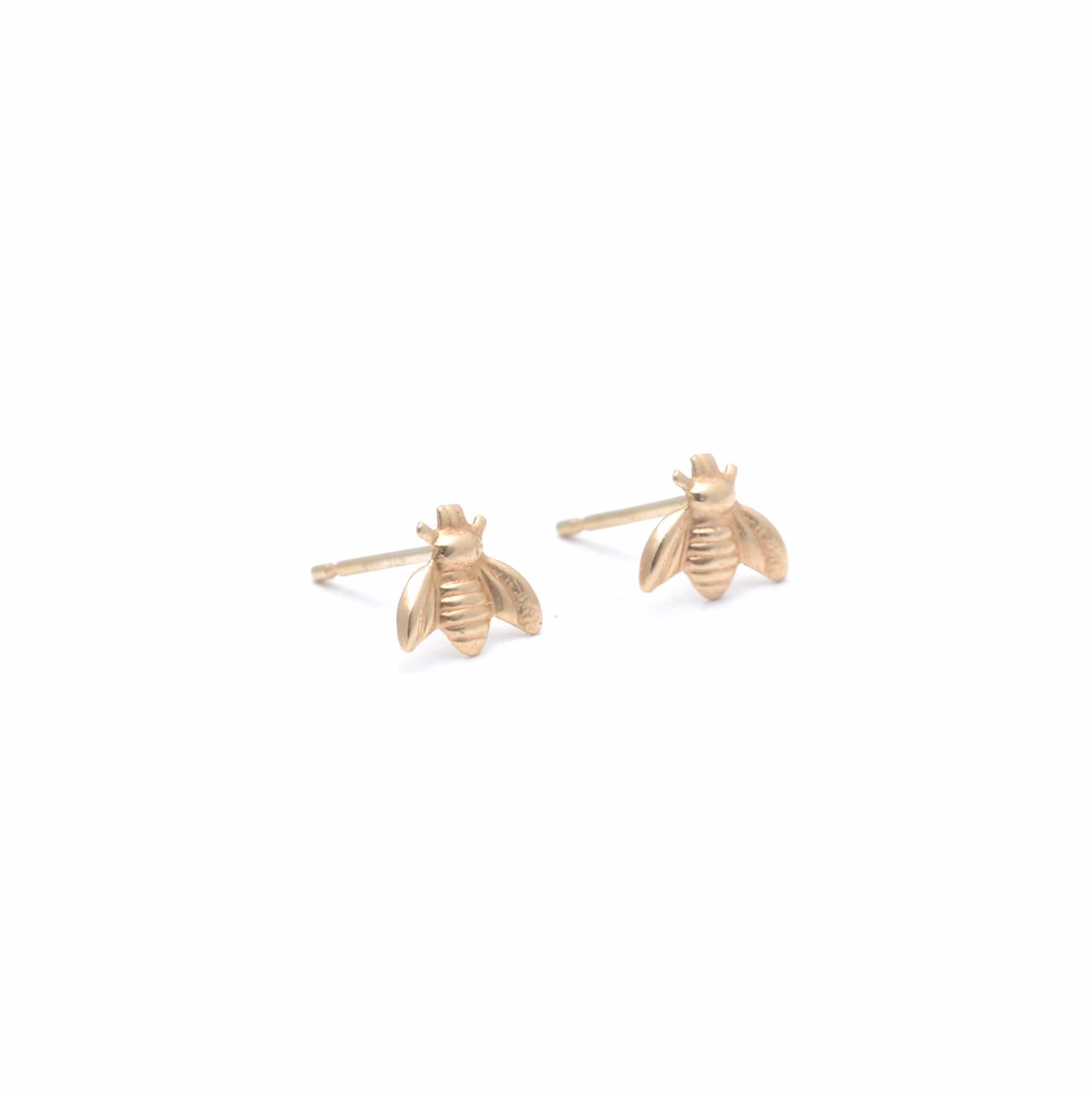 Bumble Bee Yellow Gold Studs Curated Los Angeles
