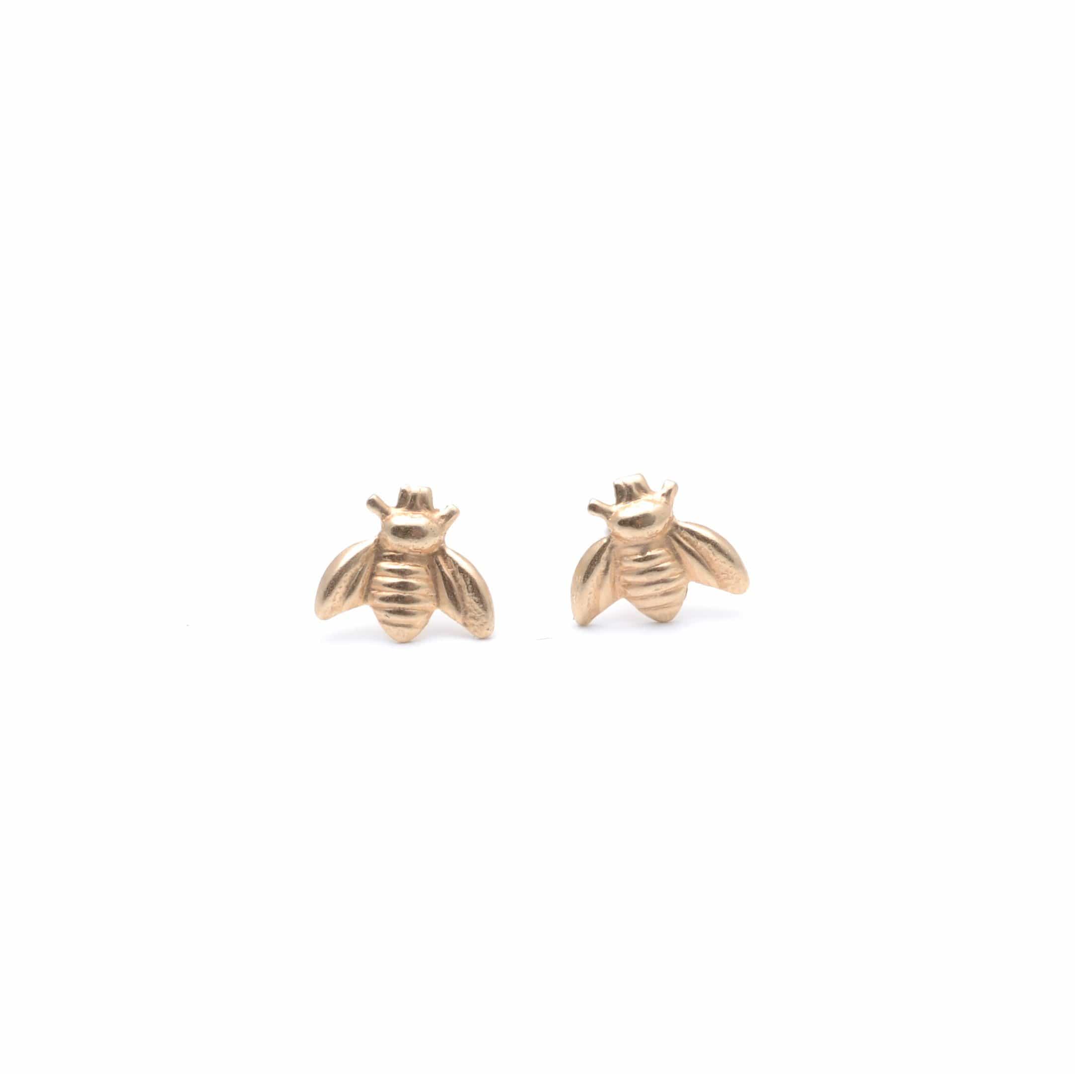 Bumble Bee Yellow Gold Earrings Curated Los Angeles