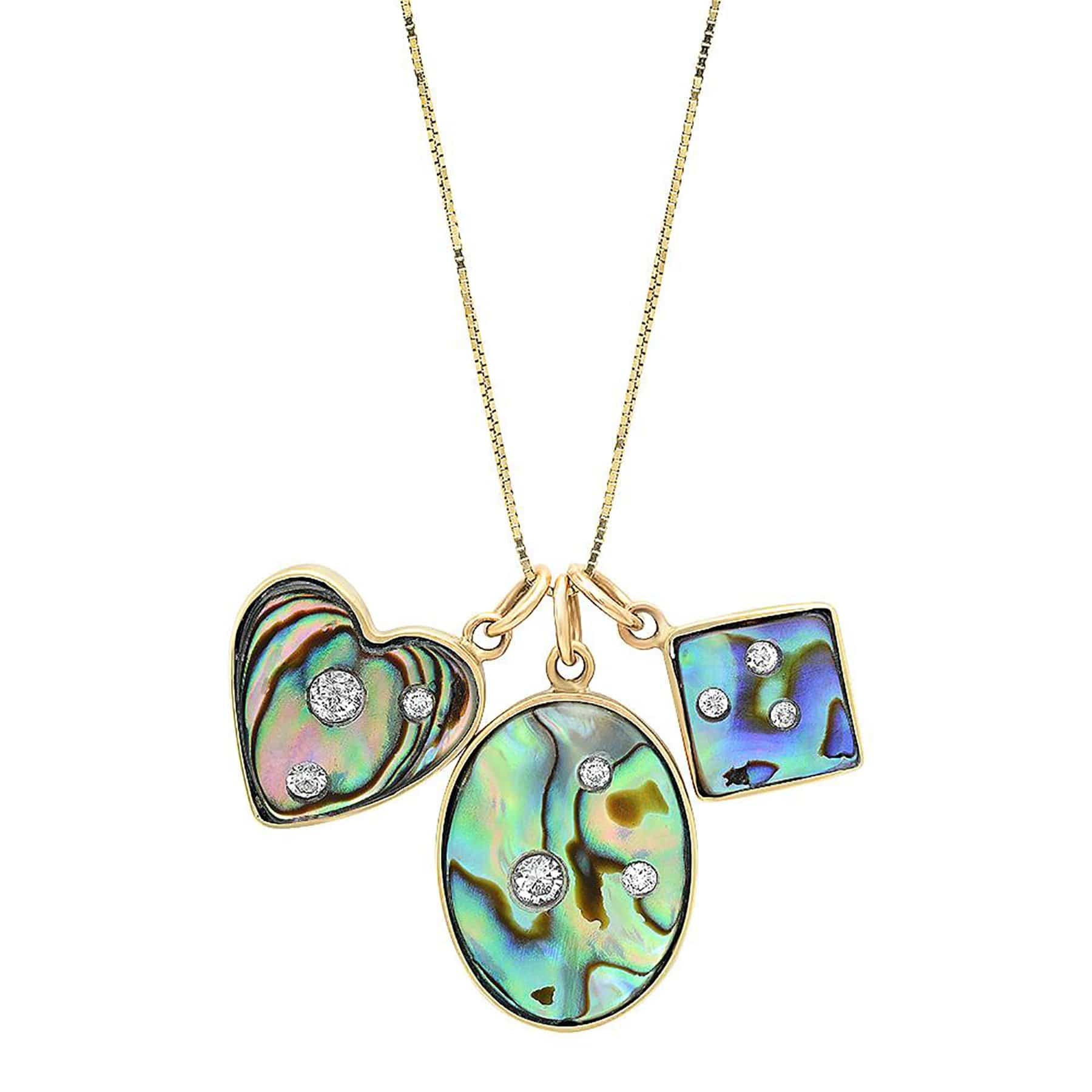 CAITLIN NICOLE JEWELRY CHARMS Abalone and Diamond Charms
