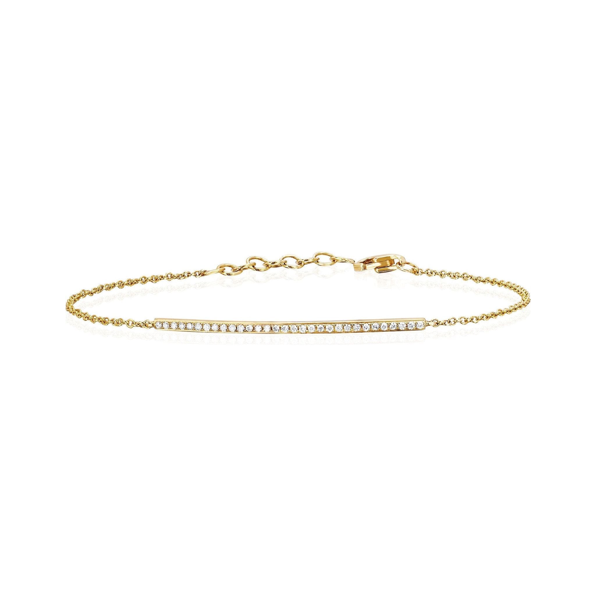 Diamond Bar Chain Bracelet