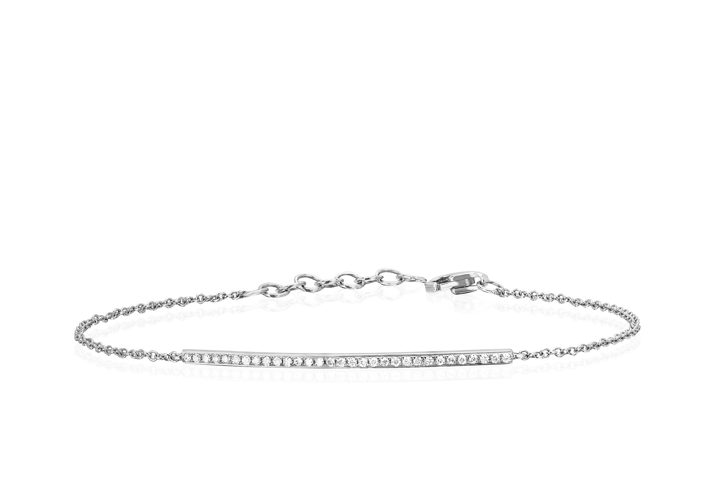 Diamond Bar Chain Bracelet