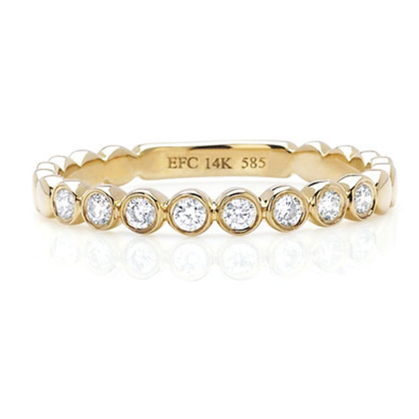 Bezel Set Diamond Half Eternity Ring