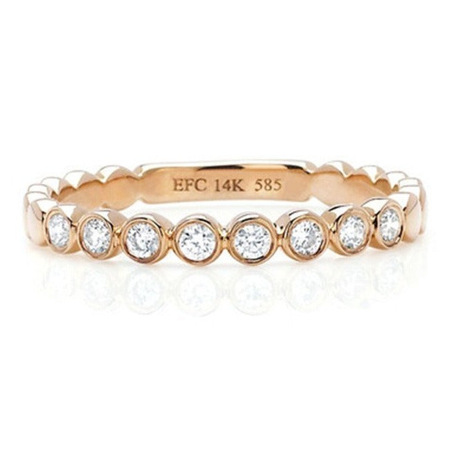 Diamond Bezel Stacking Ring