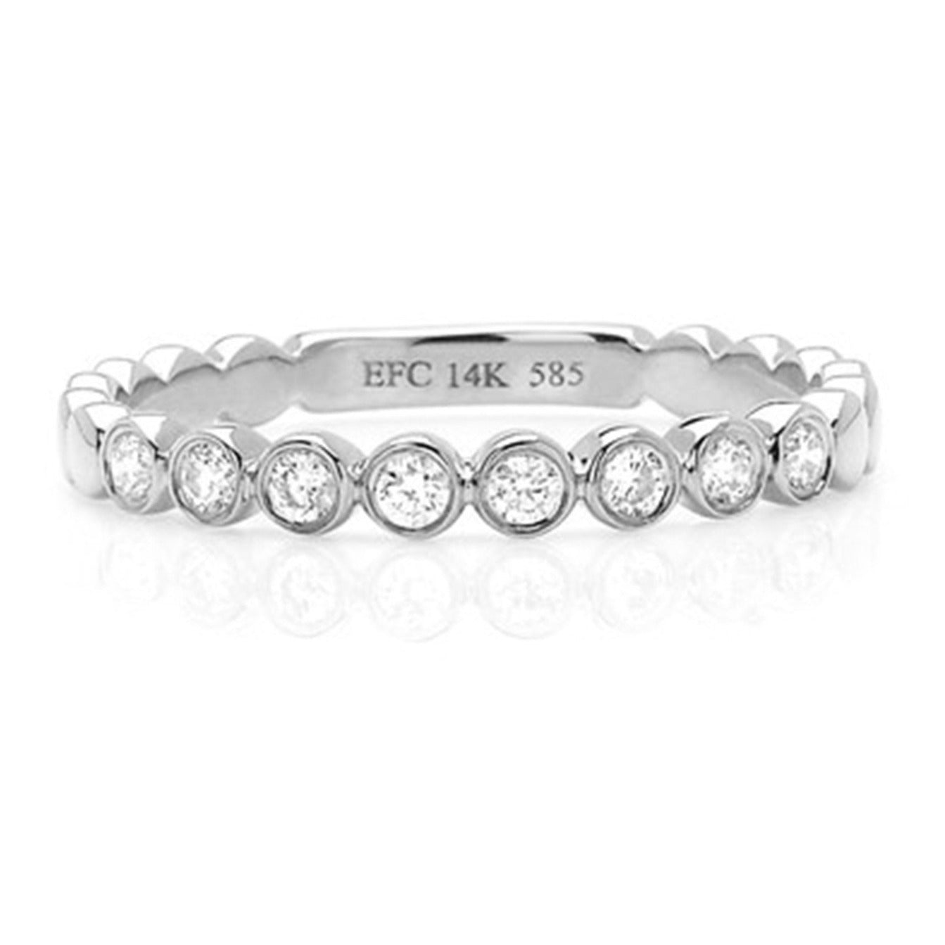 Bezel Set Diamond Half Eternity Ring