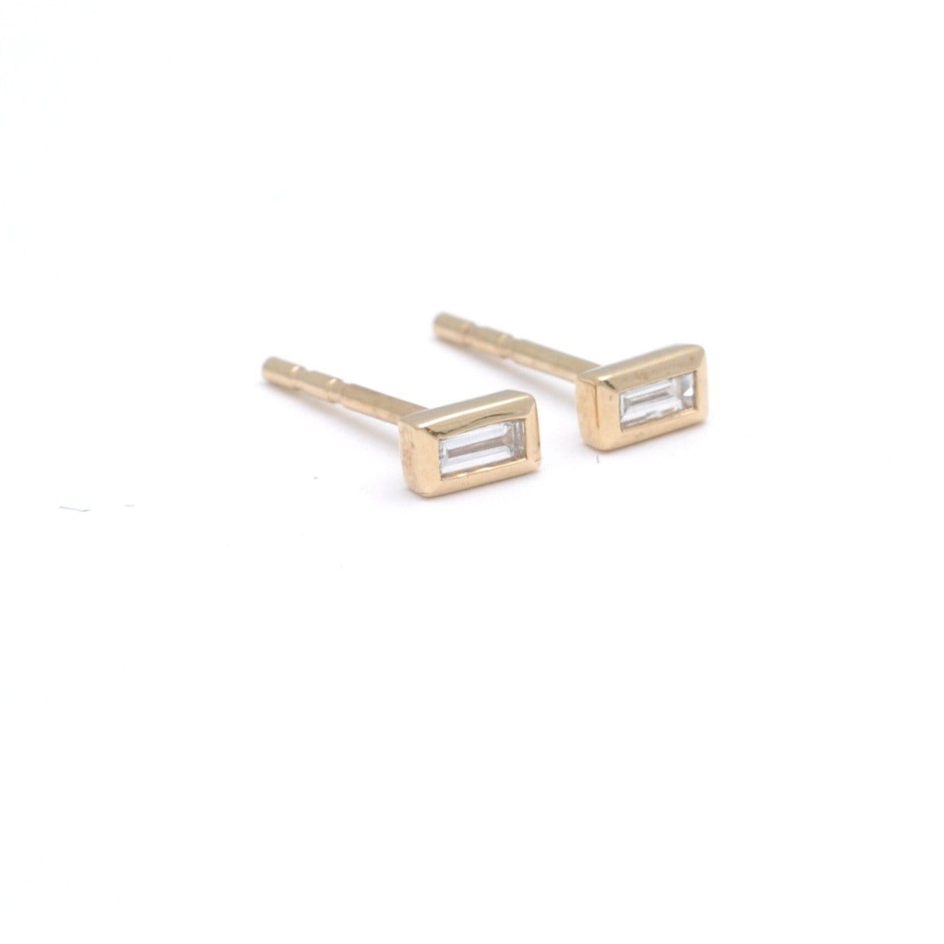 Amazing Grace EARRINGS Baguette Diamond Stud Earrings