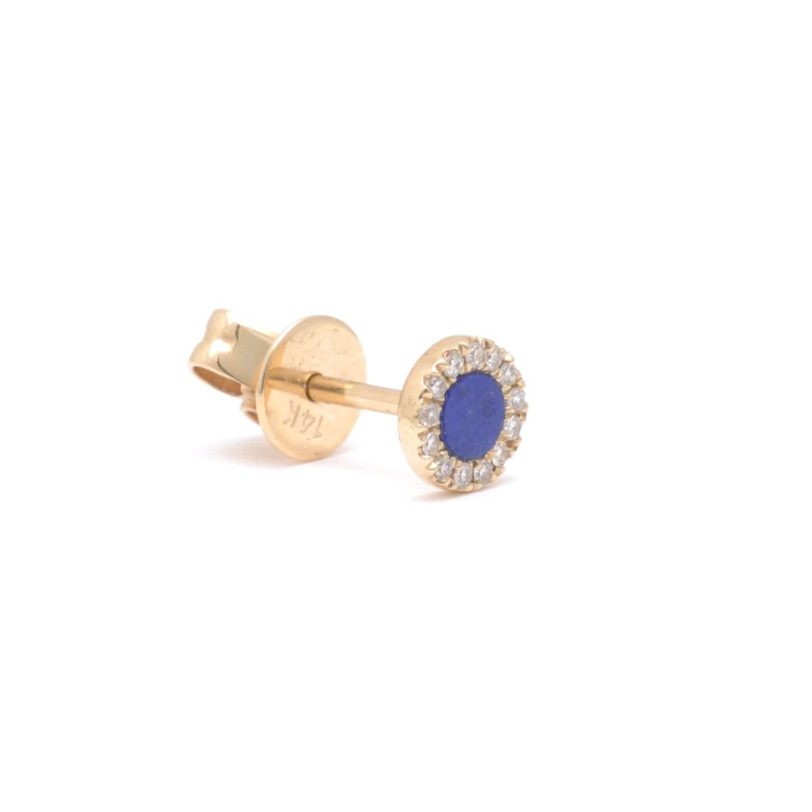Amazing Grace EARRINGS Blue Opal Diamond Halo Studs