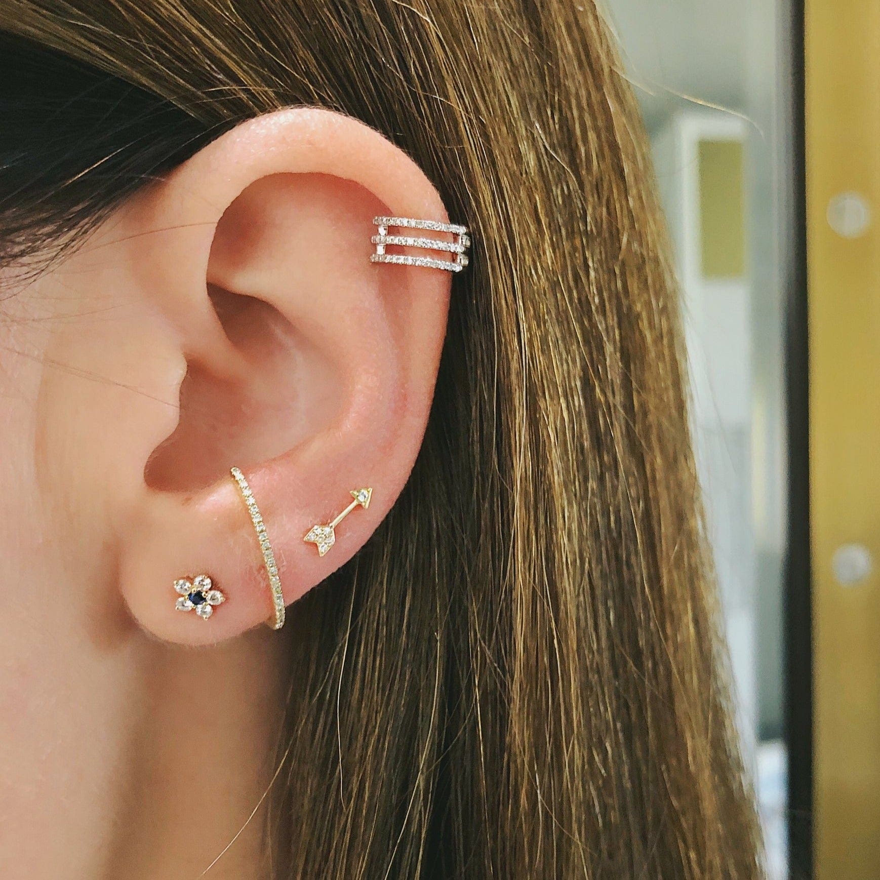 EF COLLECTION EARRINGS Diamond Arrow Studs