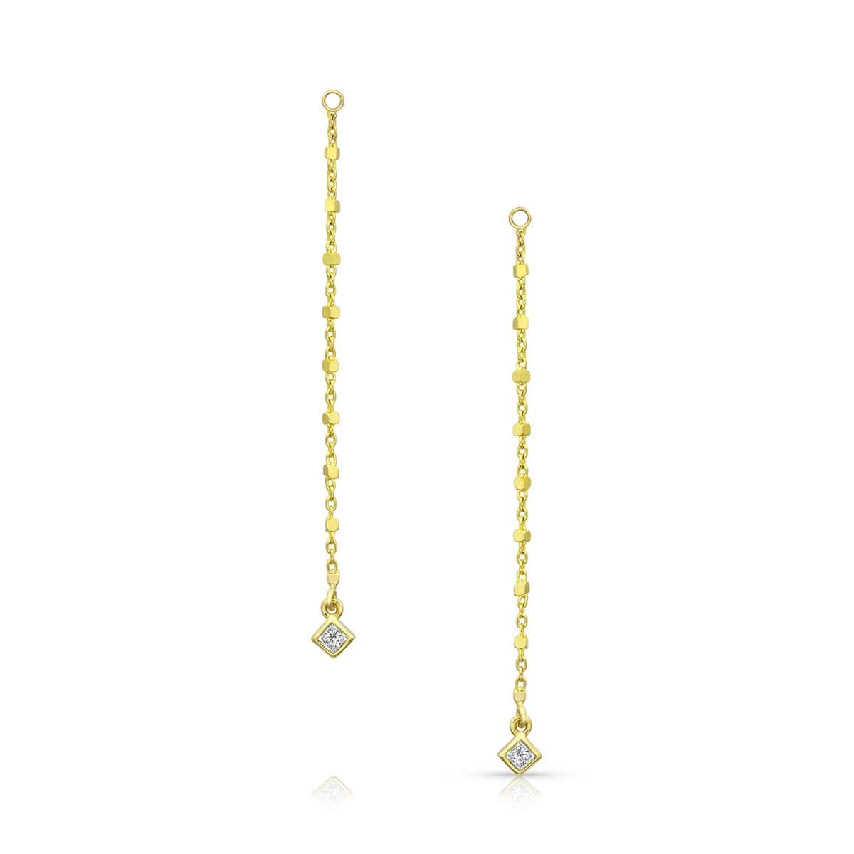 Ziba Zidehsarai EARRINGS Diamond Drop Gold Earring Enhancers