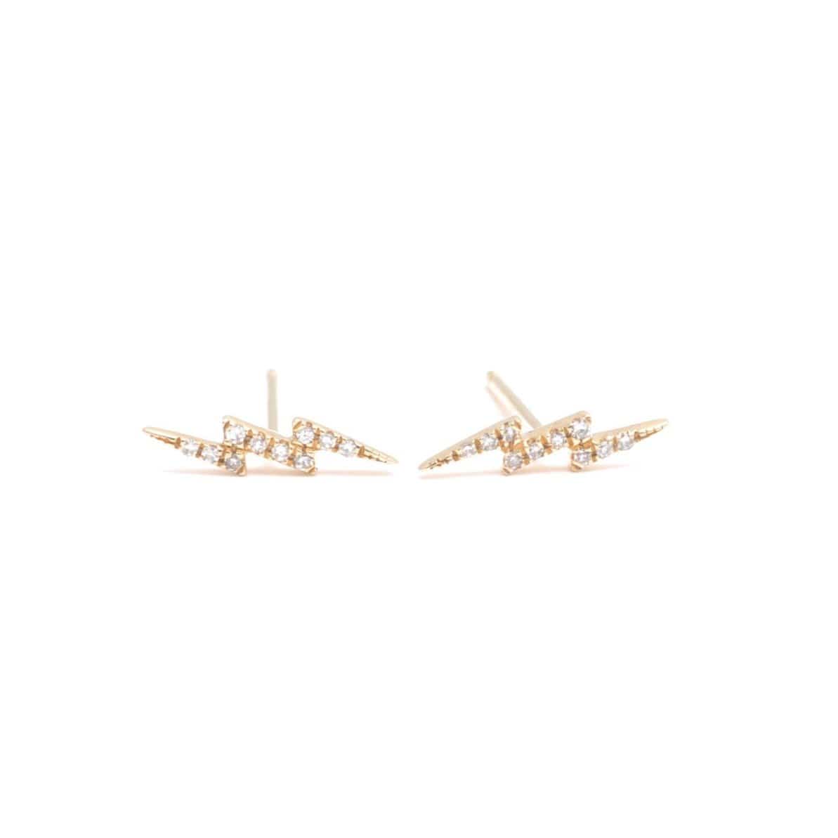 Amazing Grace EARRINGS Diamond Lightning Bolt Studs
