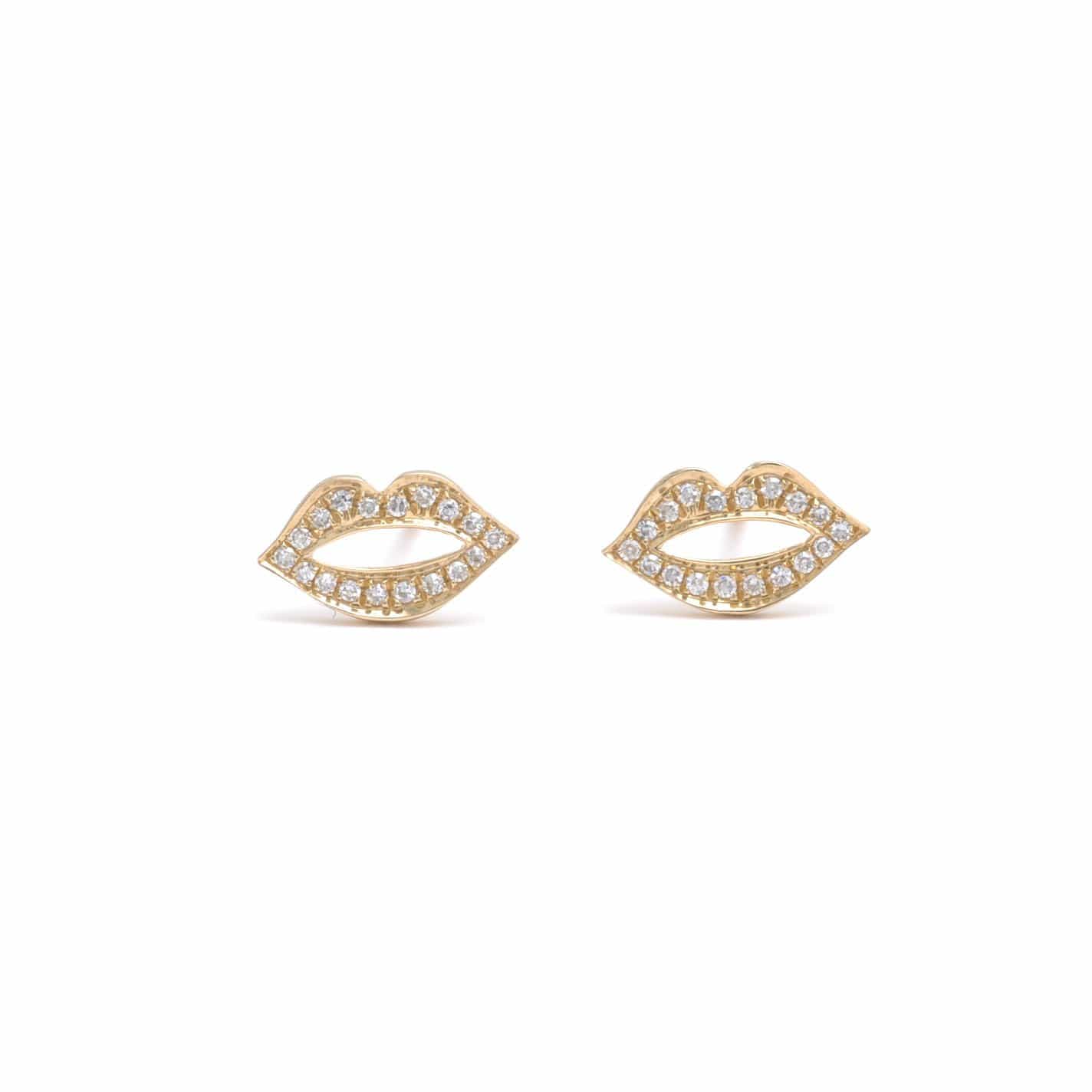 Amazing Grace EARRINGS Diamond Lips Studs