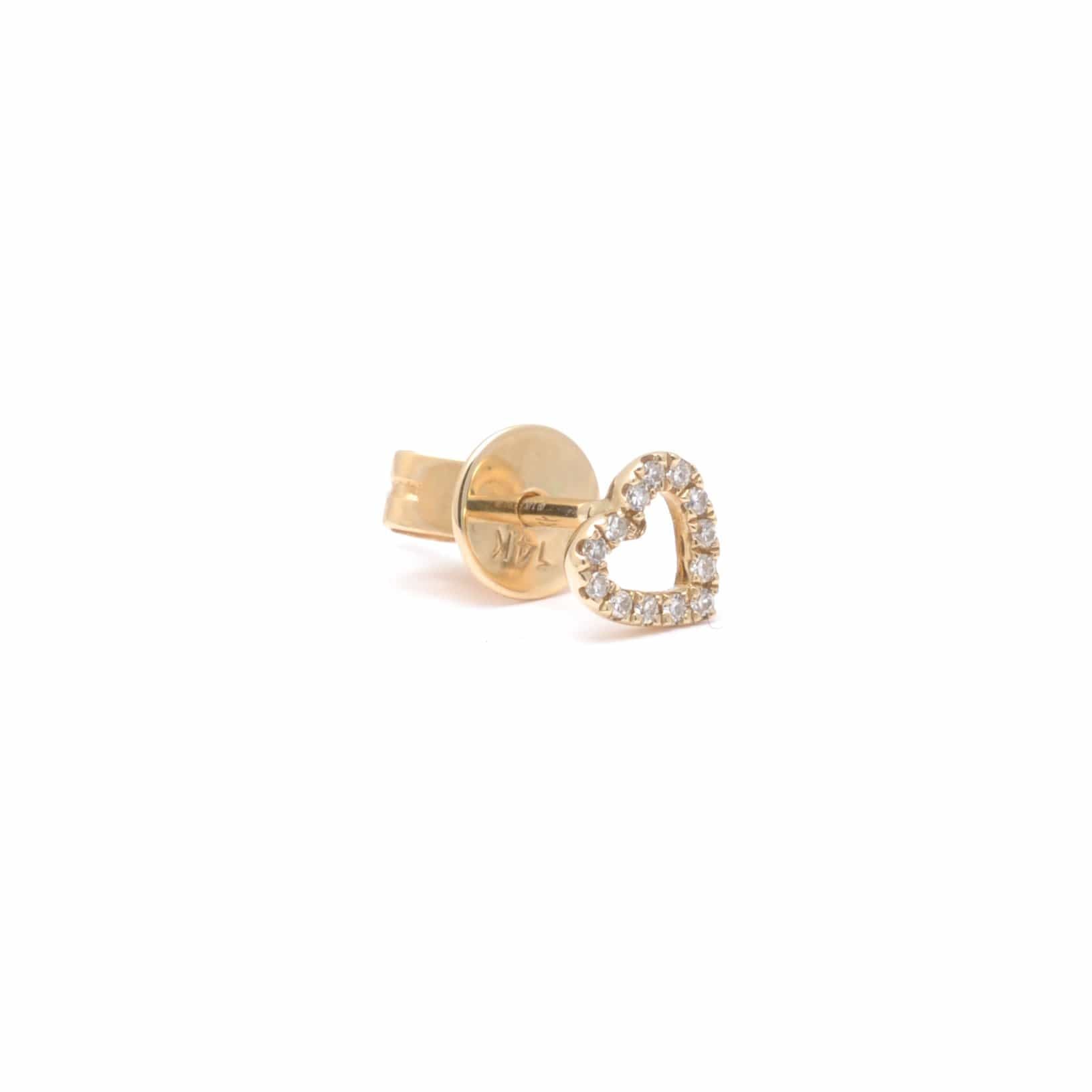 Amazing Grace EARRINGS Diamond Pave Open Heart Studs