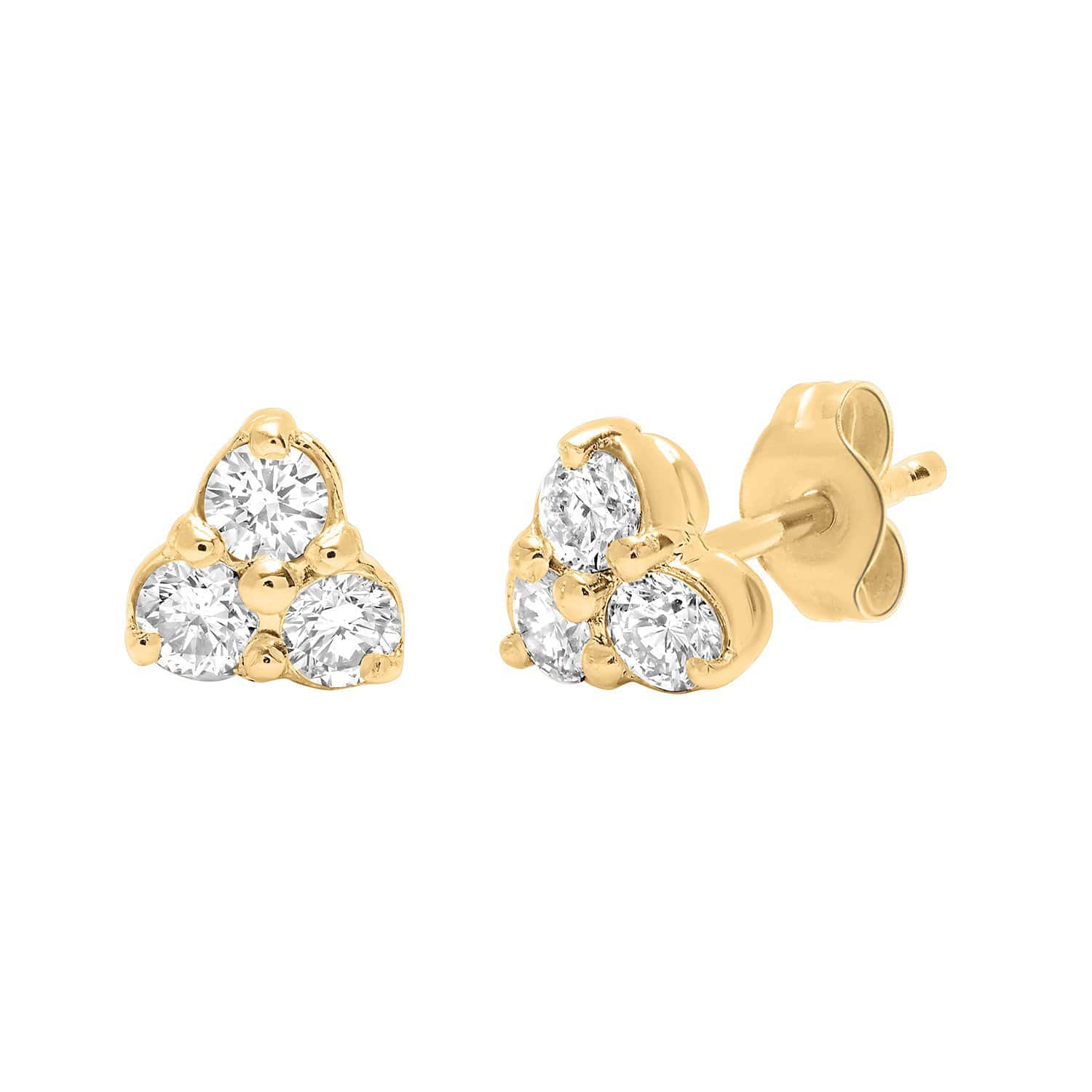 CAITLIN NICOLE JEWELRY EARRINGS Diamond Trio Studs