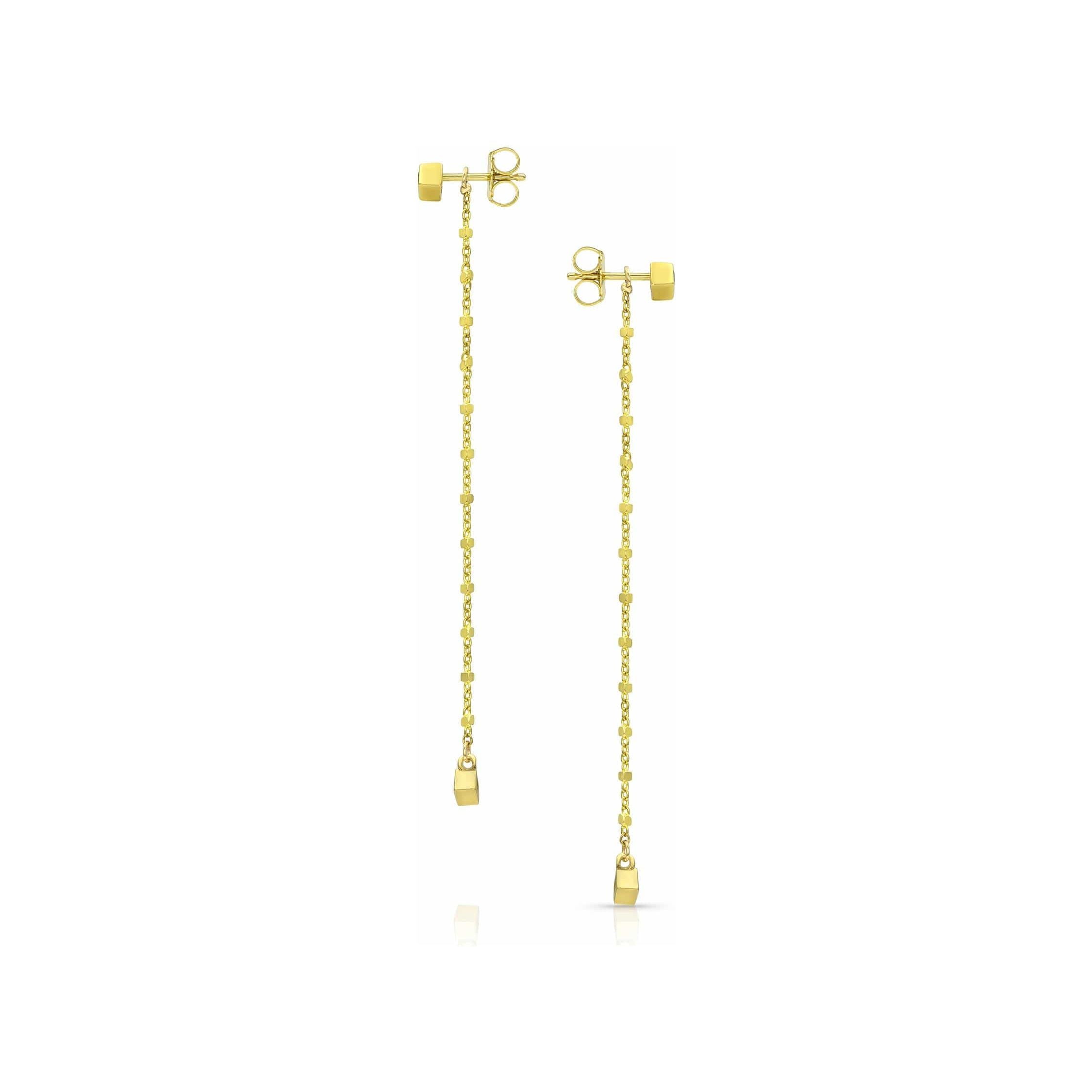 Ziba Zidehsarai EARRINGS Emerald Drop Gold Earring Enhancers