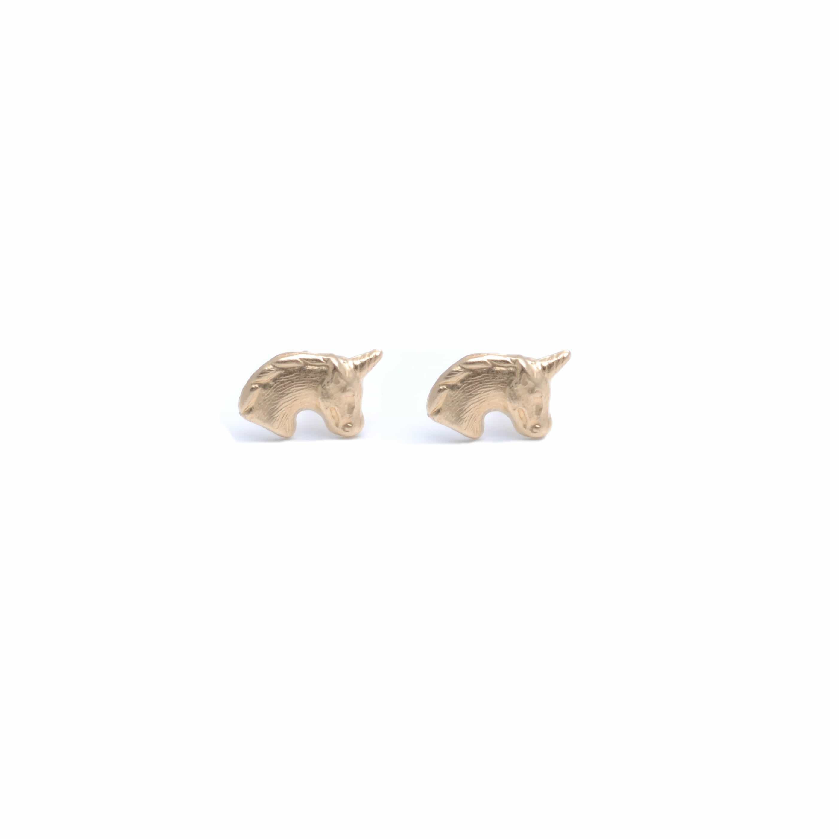 Curated Los Angeles EARRINGS Gold Unicorn Stud Earrings