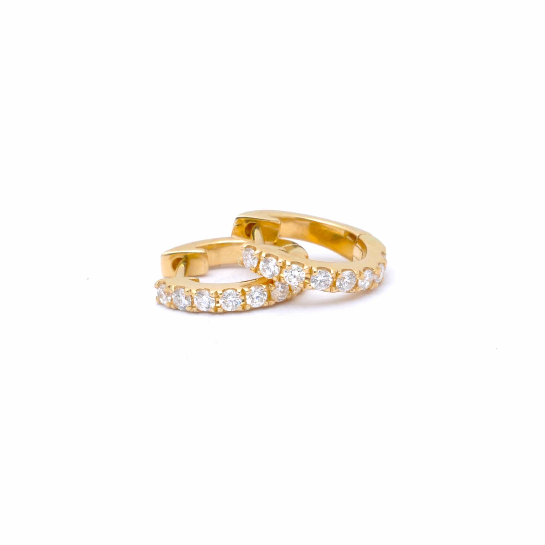 Amazing Grace EARRINGS Large Diamond Pave Huggies