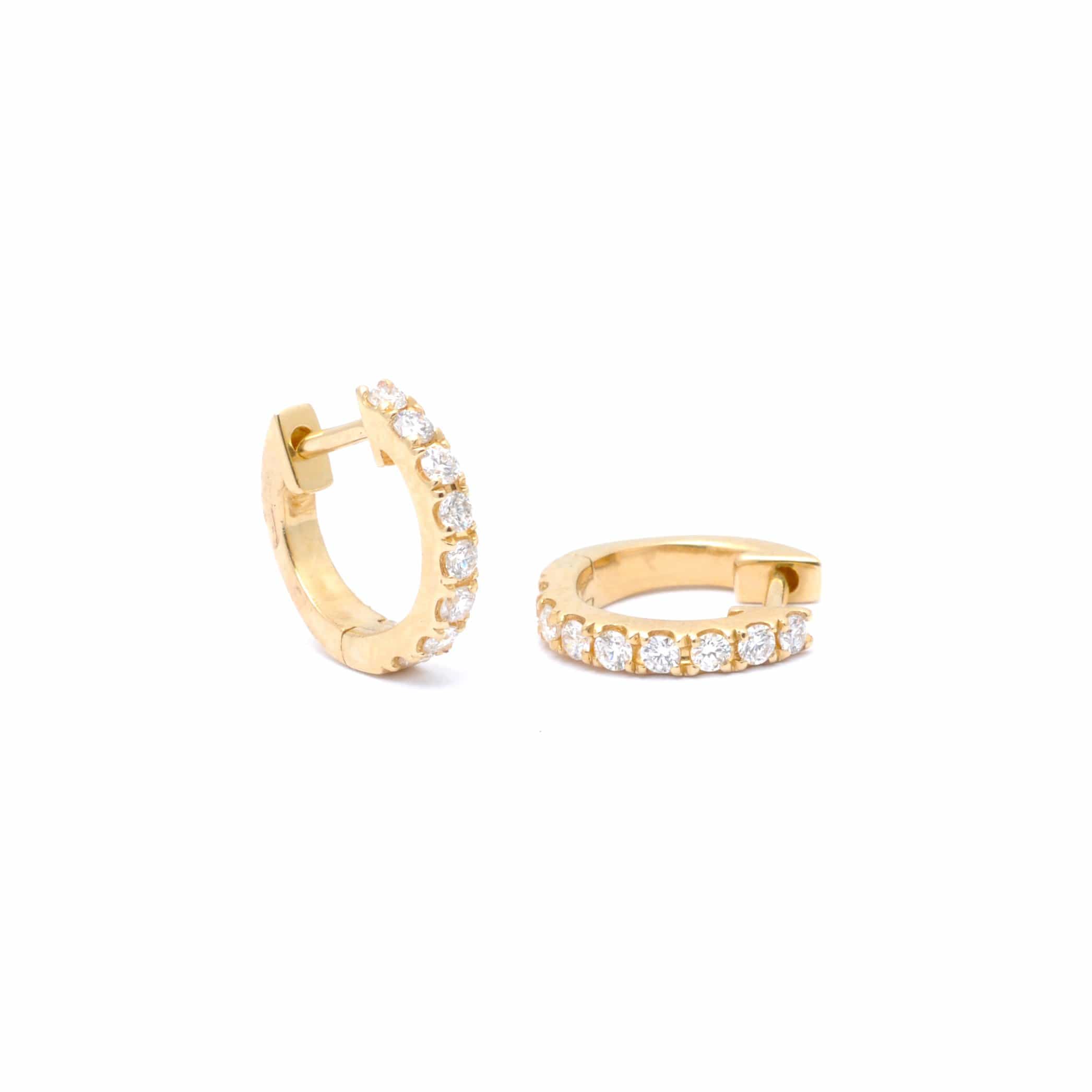 Amazing Grace EARRINGS Large Diamond Pave Huggies