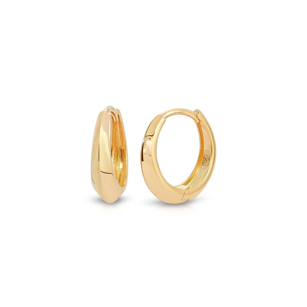 Curated Los Angeles EARRINGS Large V Curve Huggies