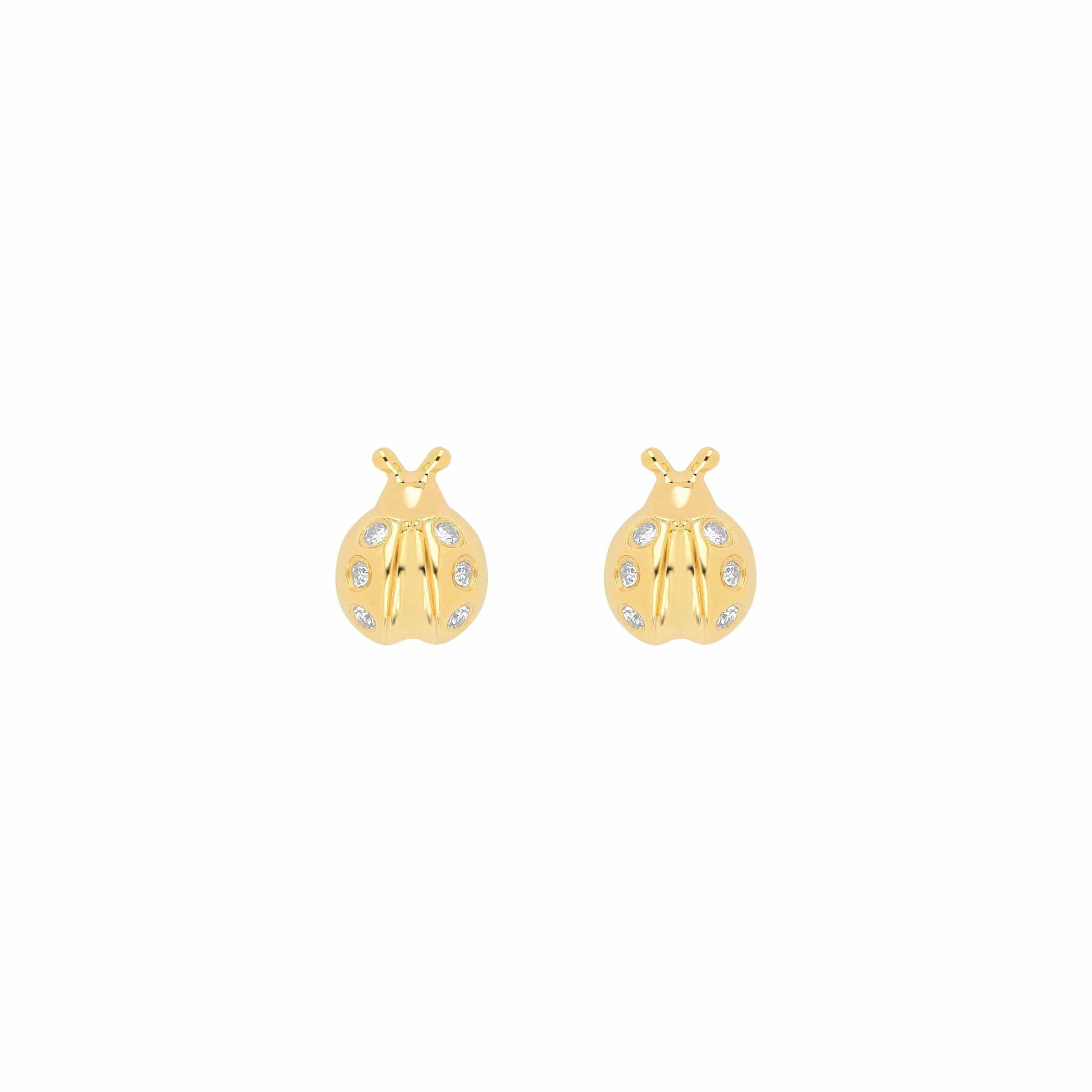 EF COLLECTION EARRINGS Lucky Ladybug Stud Earring