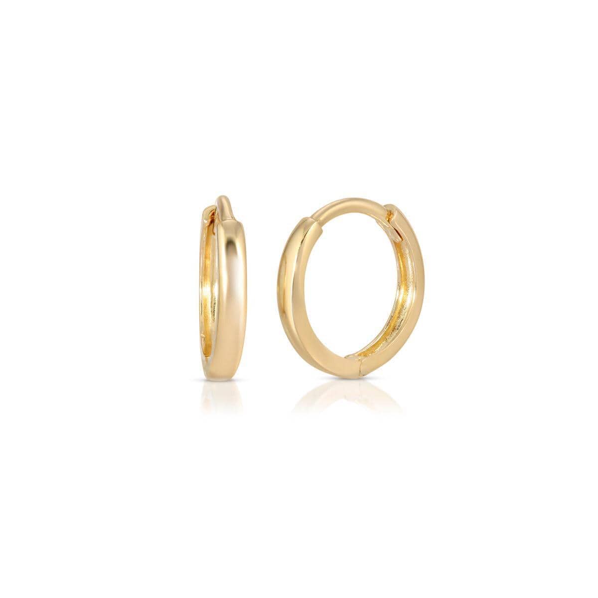 Curated Los Angeles EARRINGS Medium Rounded 14K Huggie
