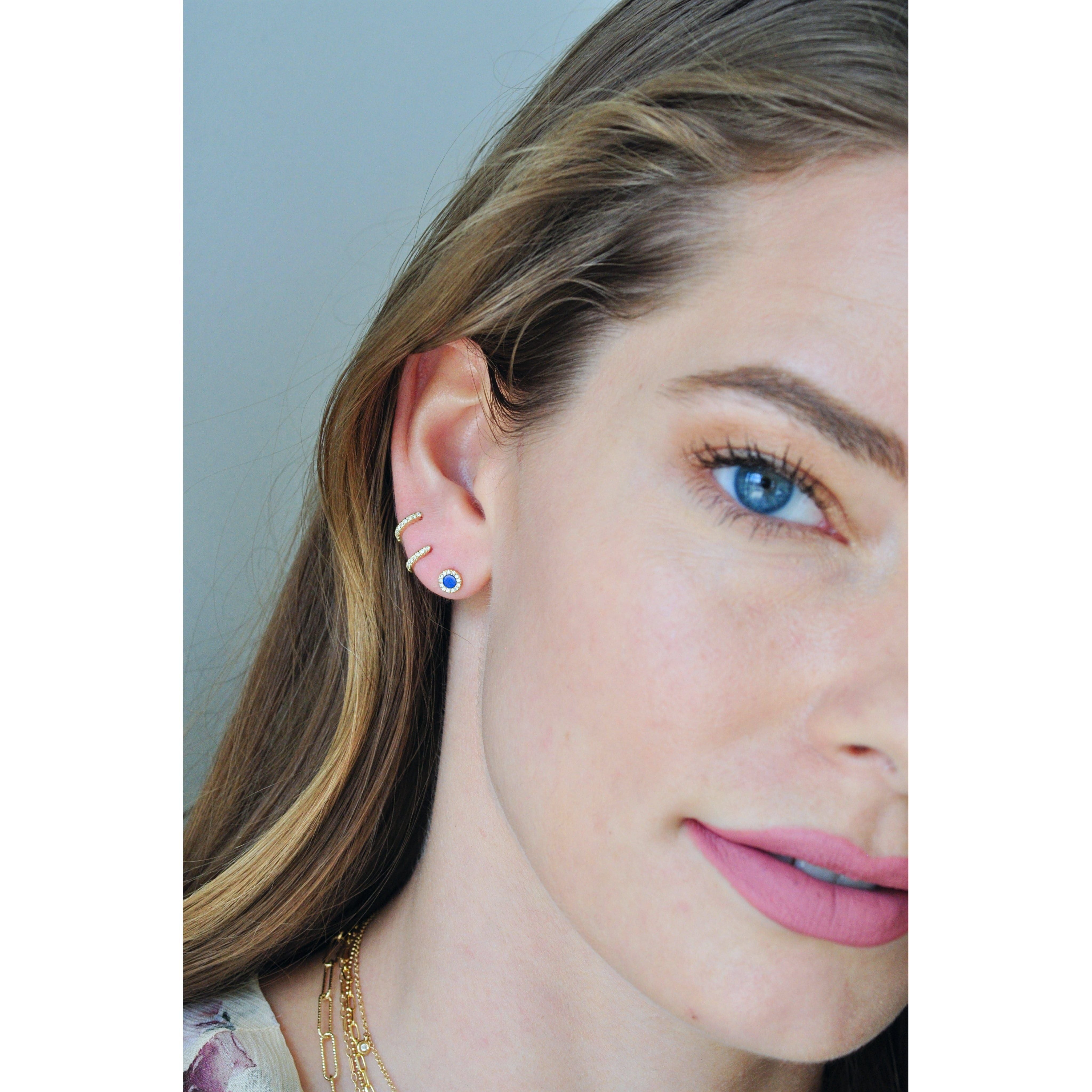 Amazing Grace EARRINGS Pave Diamond Huggie Earrings