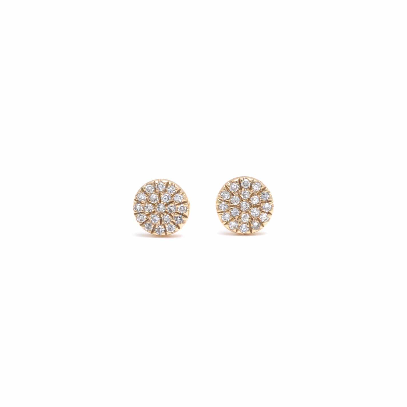 Amazing Grace EARRINGS Pave Diamond Round Studs