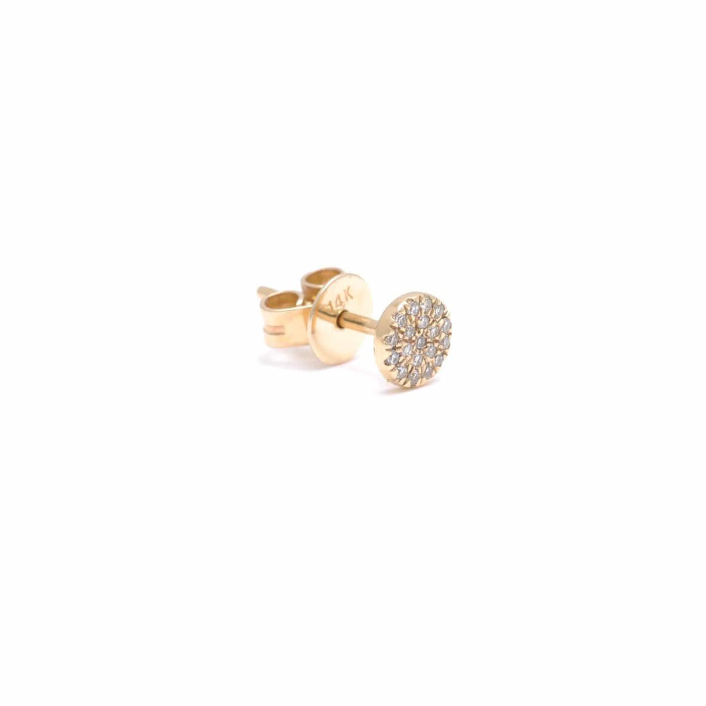 Amazing Grace EARRINGS Pave Diamond Round Studs