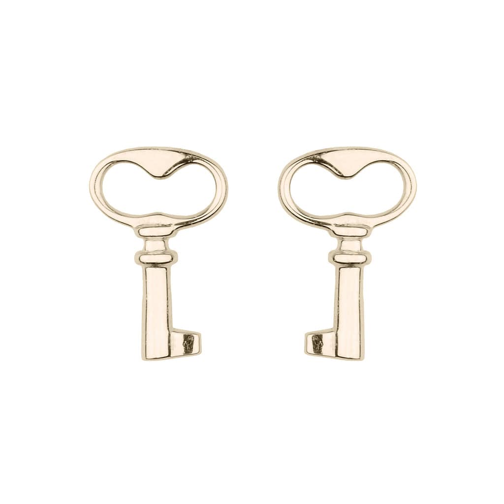 Lee Jones EARRINGS Tiny Gold Key Stud Earrings