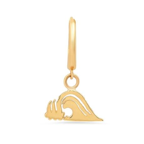 CAITLIN NICOLE JEWELRY EARRINGS Wave Huggie Charm Earrings