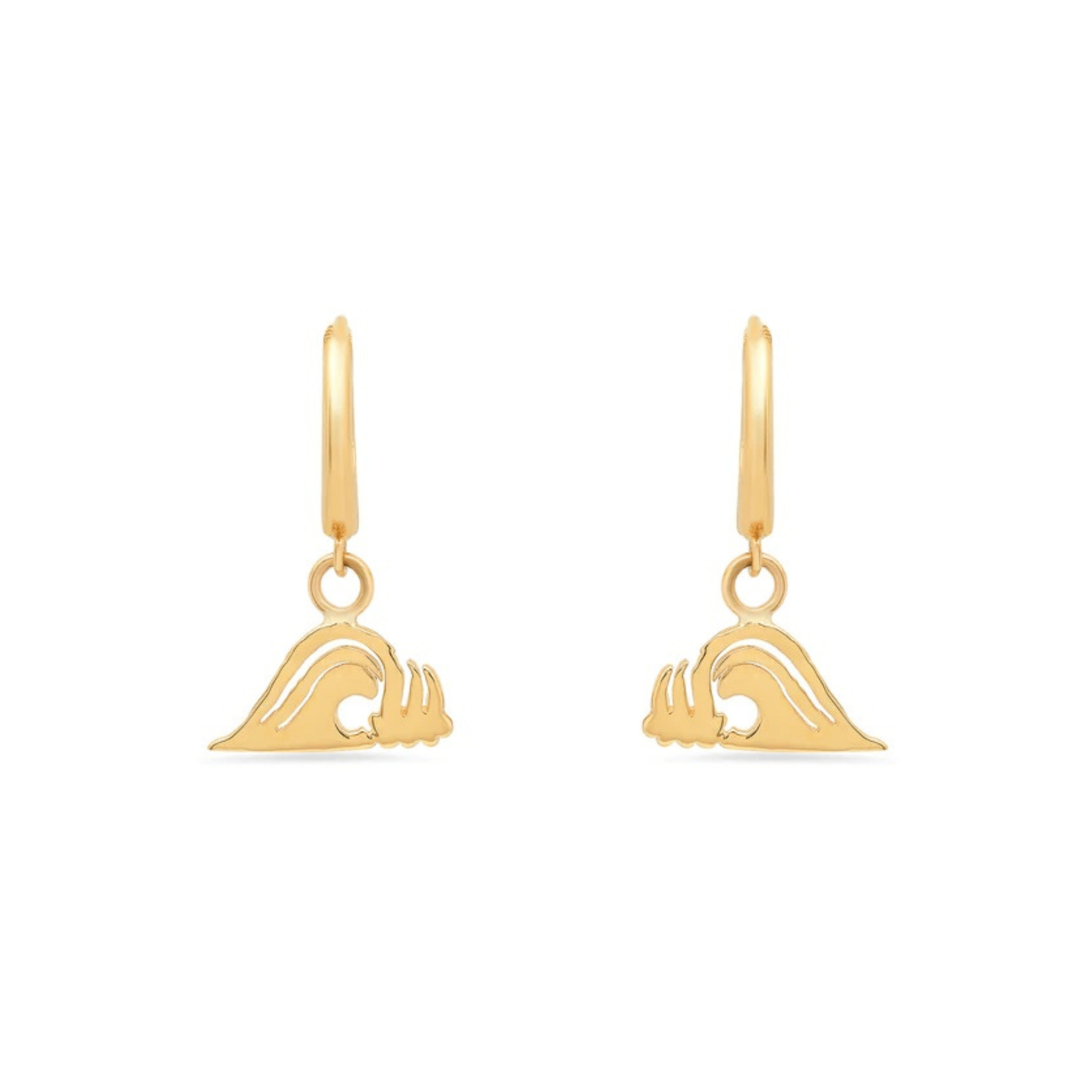 CAITLIN NICOLE JEWELRY EARRINGS Wave Huggie Charm Earrings