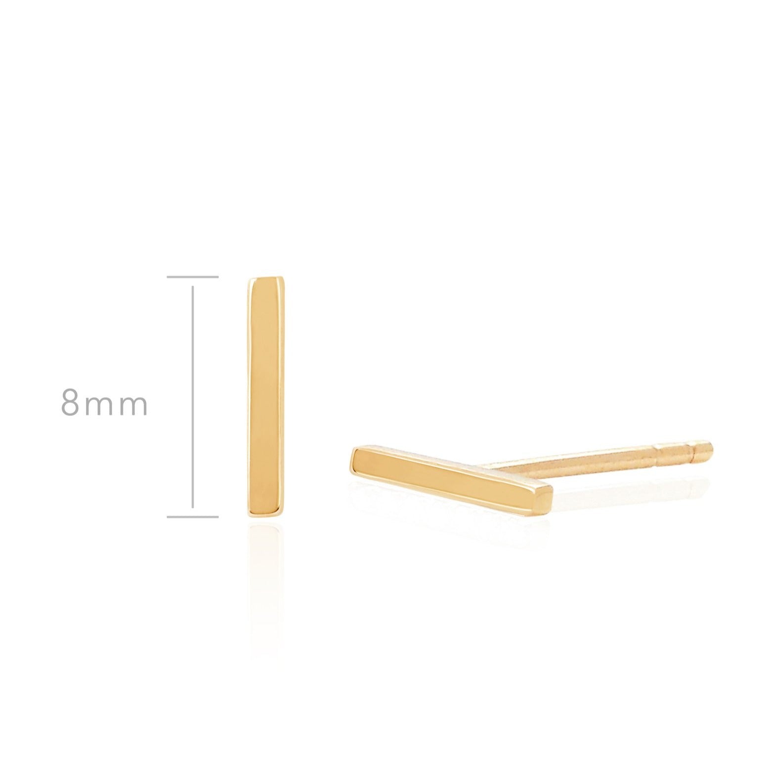 Gold Bar Studs